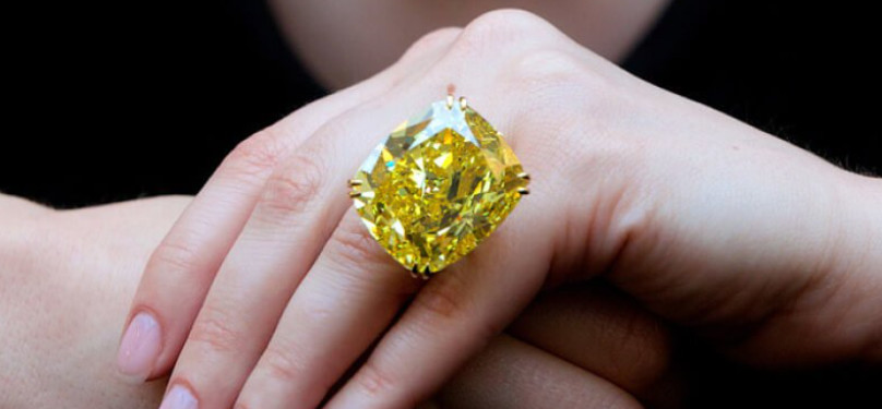 Big yellow clearance diamond rings