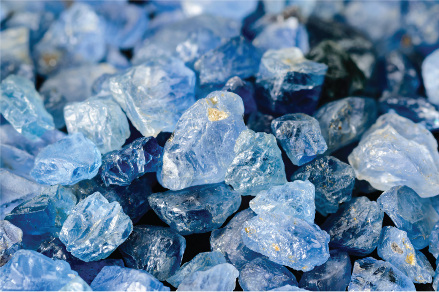raw blue diamonds