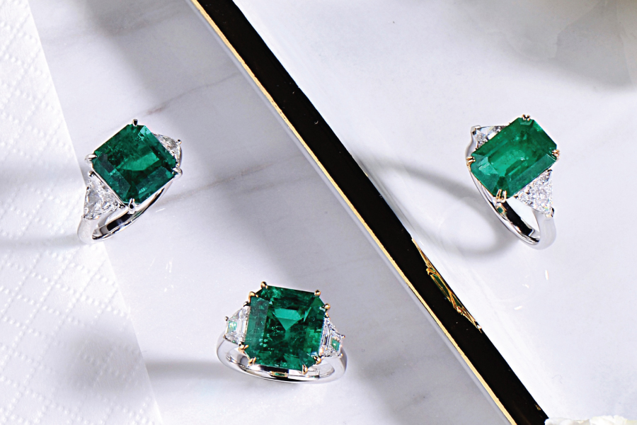 Stunning emerald rings