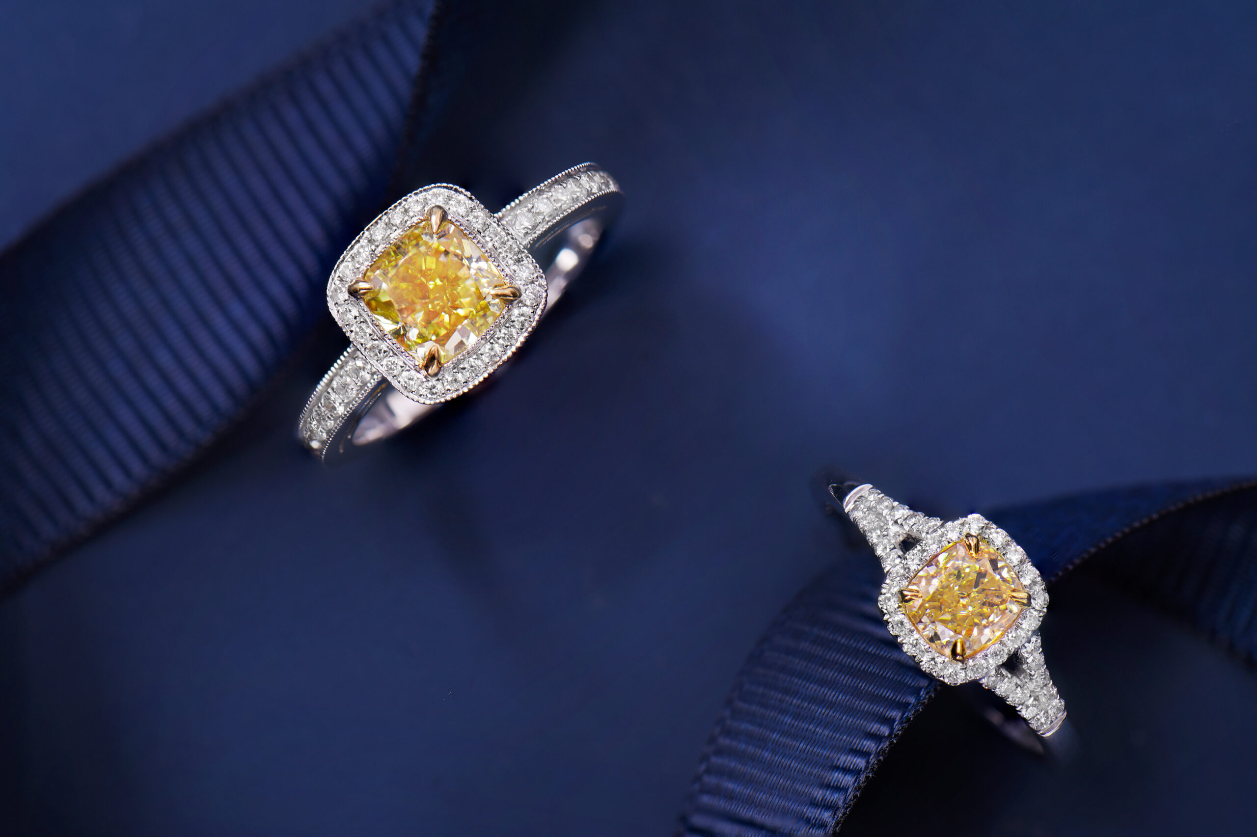 Canary princess cut deals diamond