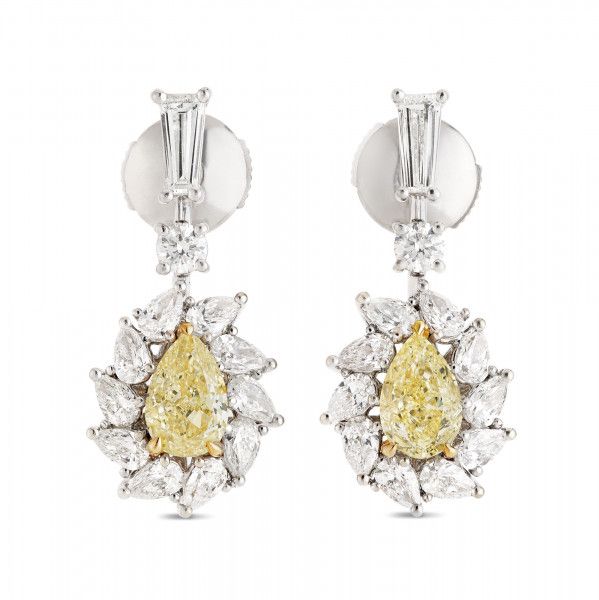Canary diamond earring