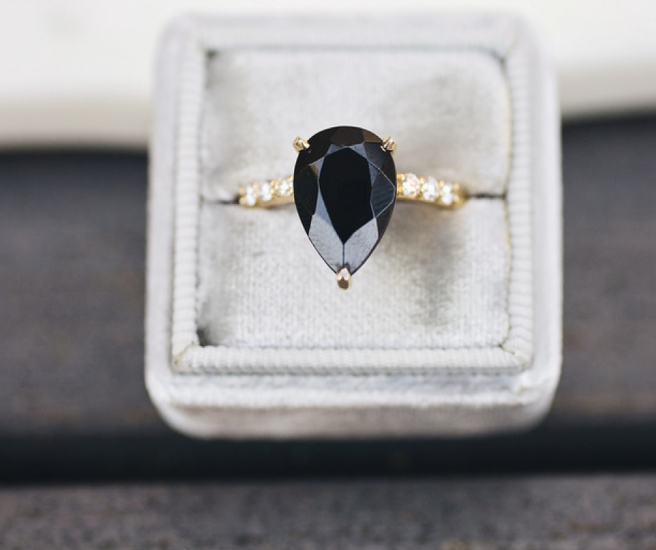 Mens Black Diamond Wedding Ring