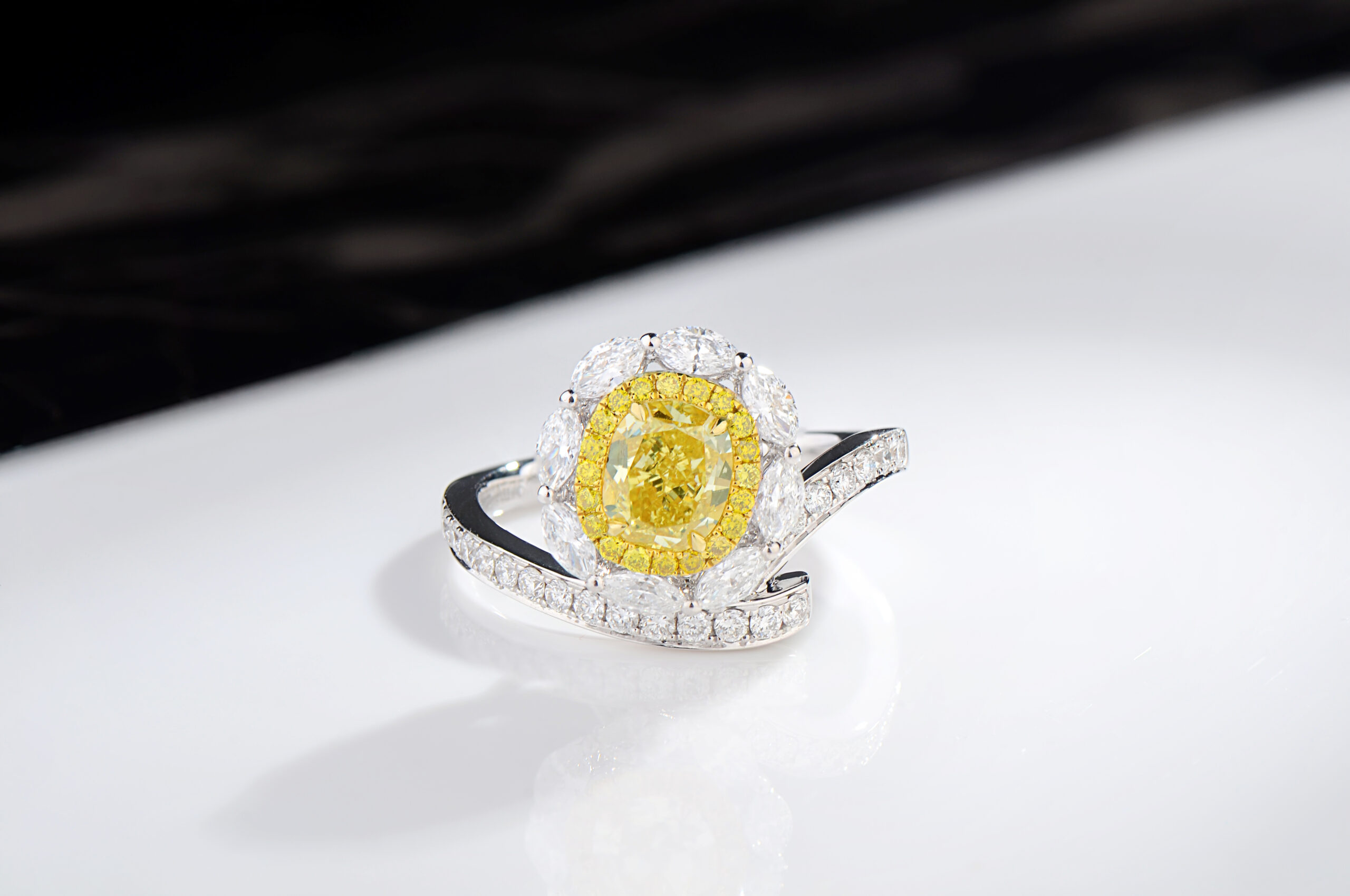 Shining In Soft Hues: Admiring Faint Yellow Diamonds