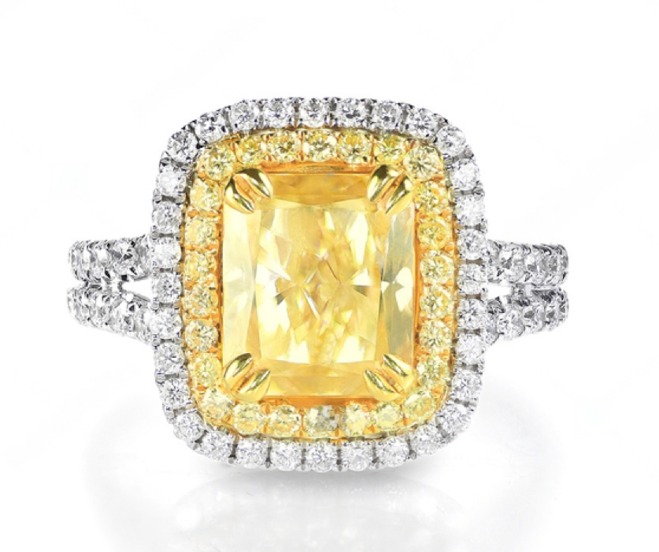 Perfect Canary Yellow Diamond Engagement Ring - Astteria